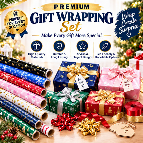 Gift wrapping paper roll - paper, matte