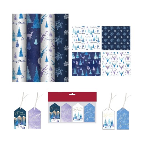 Blue christmas wrapping - 4, x