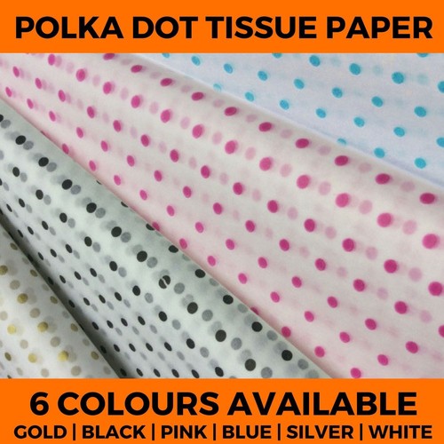 Printed polka dot tissue - tissue, paper