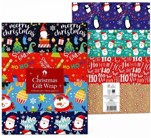 Sheets xmas gift wrap flat - sheets,
