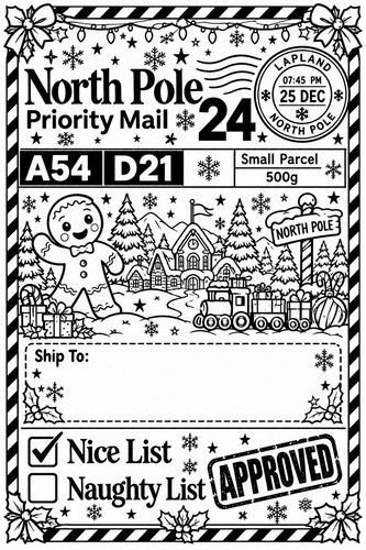 10x christmas mail - 10x, postage